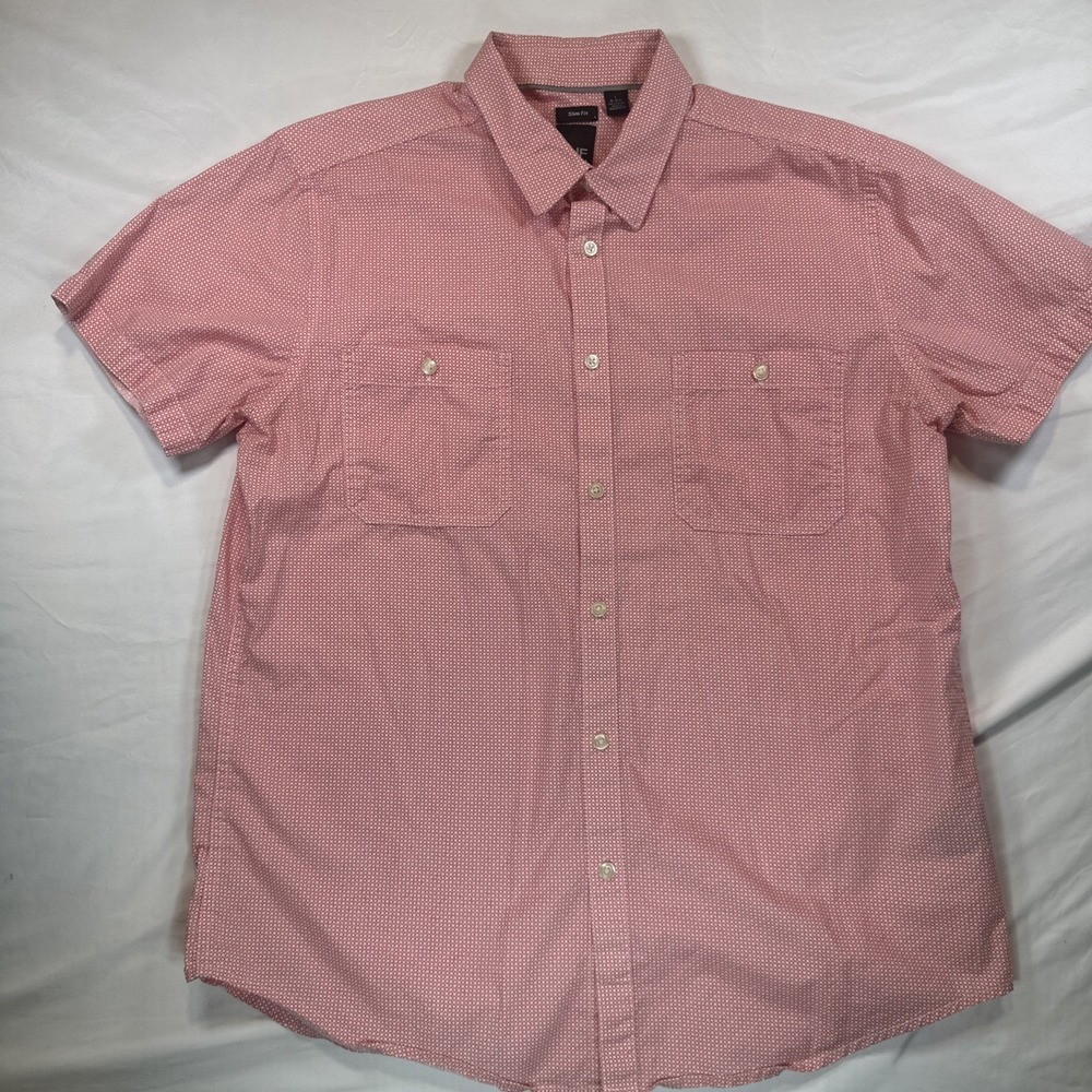 JF J.FERRAR  MENS DRESS SHIRT SLIM FIT  SIZE LARGE‎
